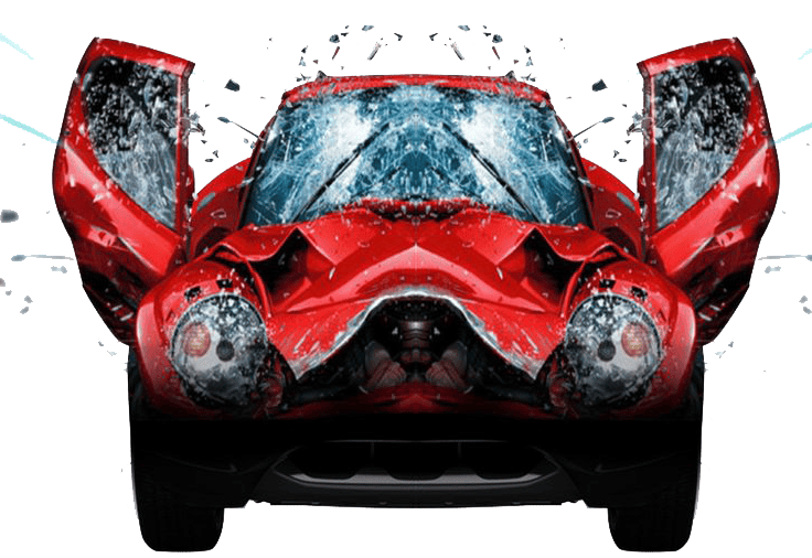 Car before repair at SK Workshop Gurugram